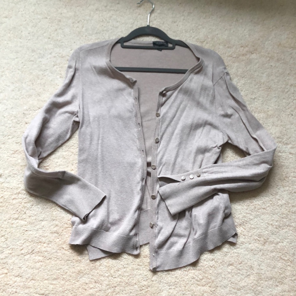 The Limited Tan color long sleeved cardigan